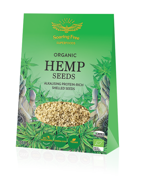 Soaring Free - Hemp Seeds Shelled Organic 200g