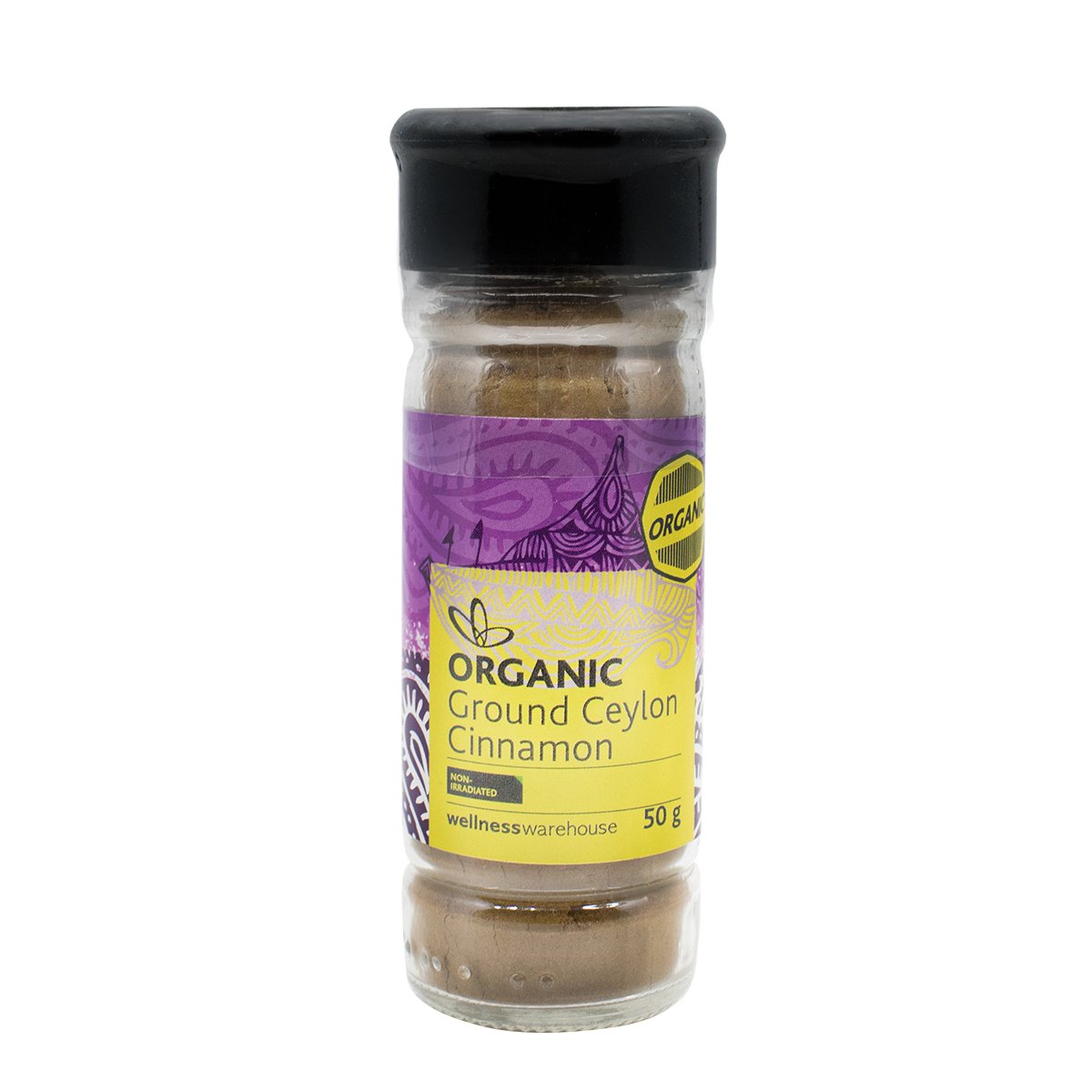 Wellness Organic Ground Ceylon Cinnamon Sprinkler 50g - Wellness