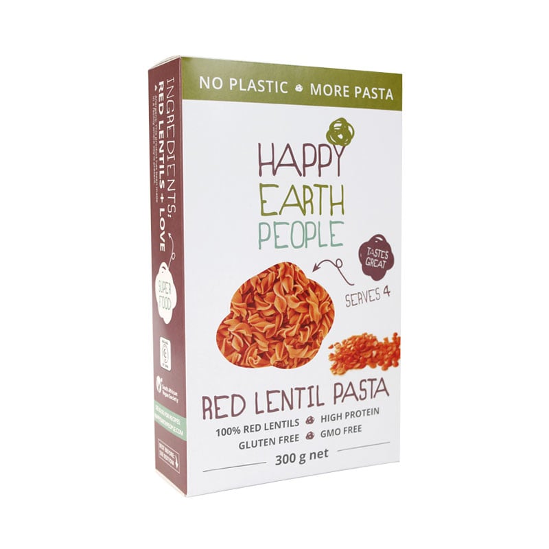 Happy Earth People - Fusilli Pasta Red Lentil Gluten Free 300g