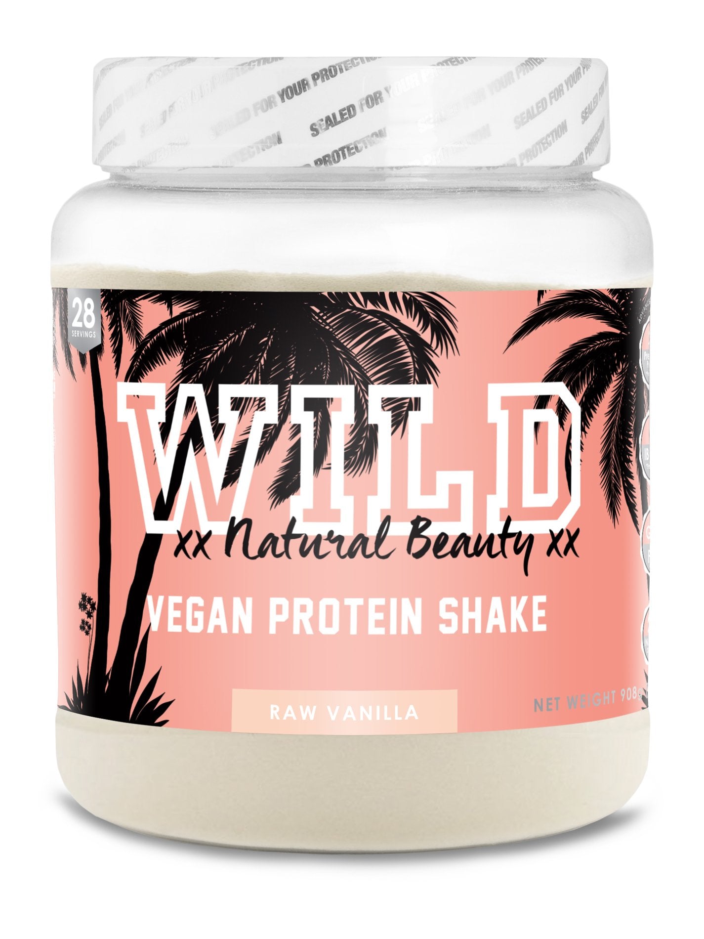 Wild - Natural Beauty Vegan Protein Raw Vanilla 908g