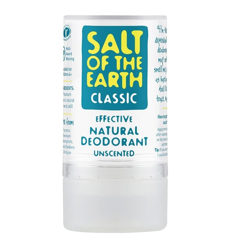 Salt of The Earth - Crystal Classic Deodorant Stone Uncented 90g