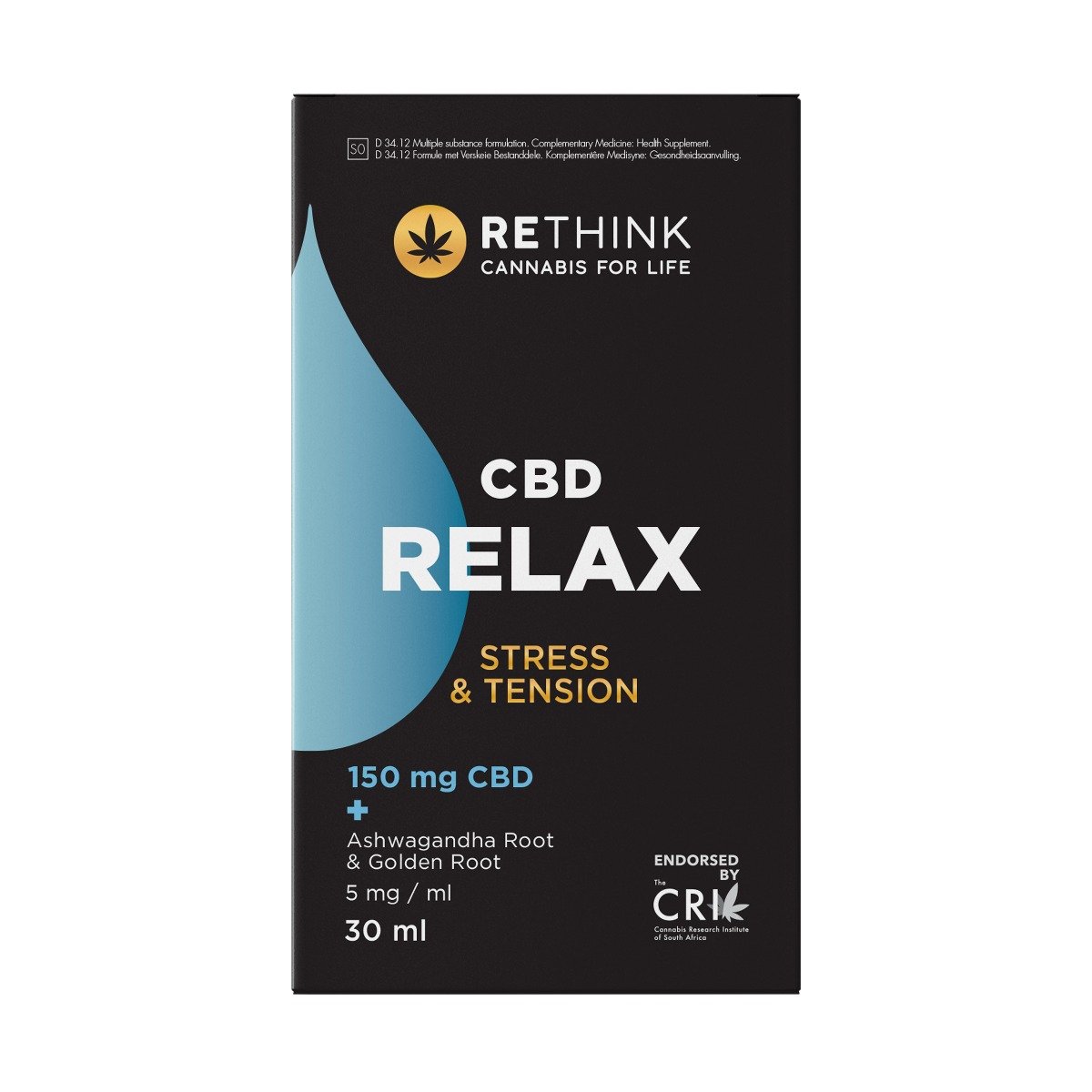 Rethink CBD Relax Oil 150mg 30ml - Wellness Warehouse – Wellness