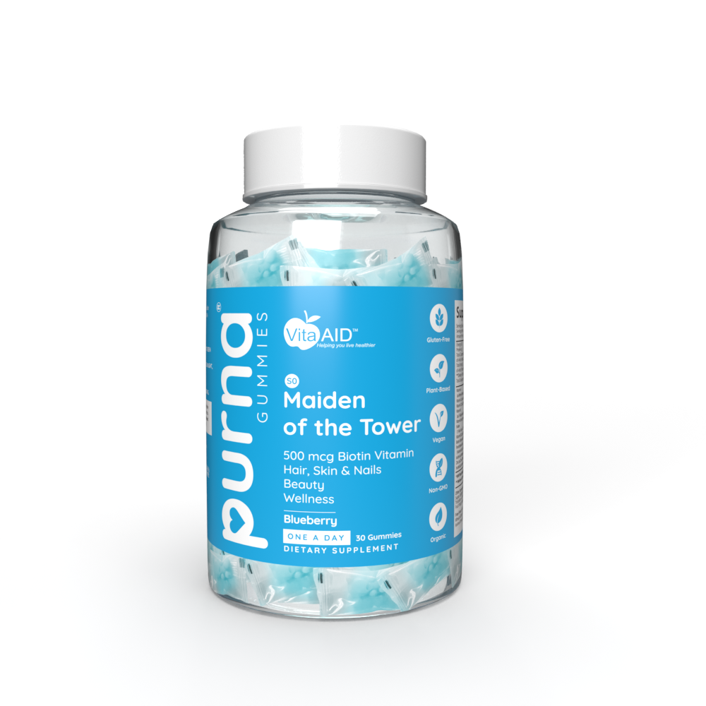 Vita-Aid - PURNA Maiden Of The Tower Biotin 500mcg Blueberry 30s
