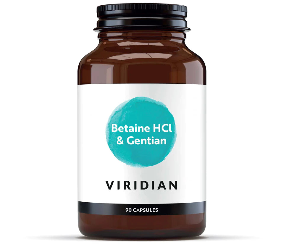 Viridian - Betaine Hci 650mg With Gentian 90s
