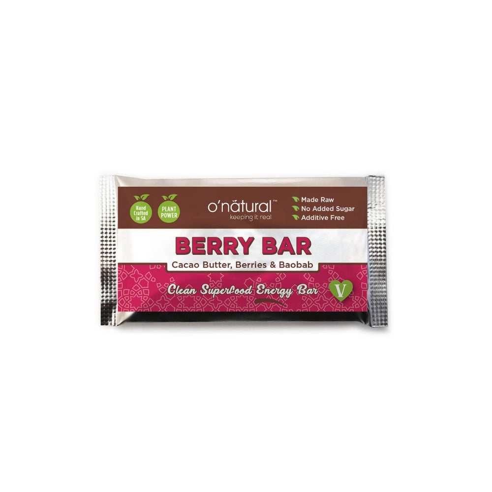O'Natural - Chocolate Superfood Bar Berry 40g