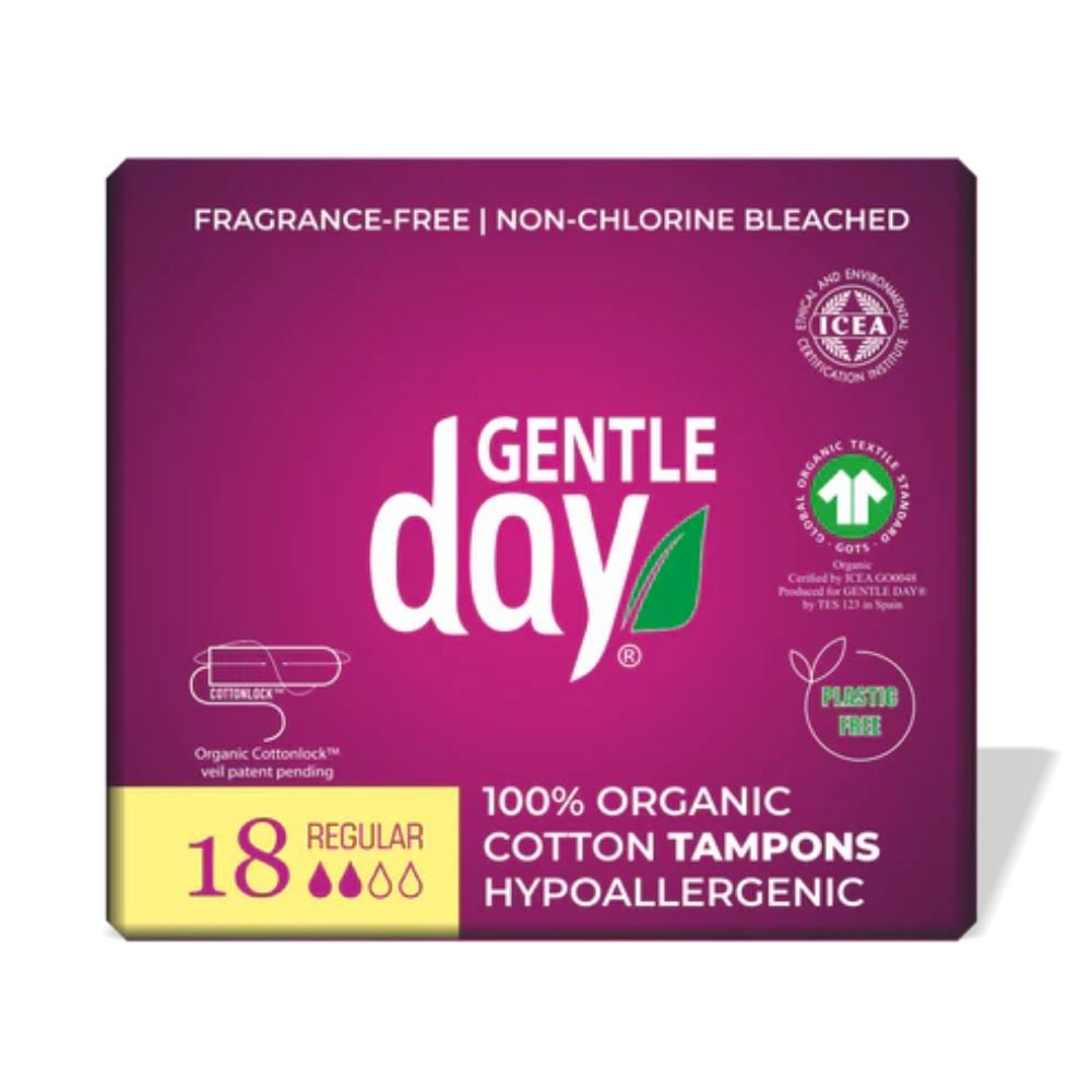 Gentle Day - Organic Cotton Tampons Regular 18s