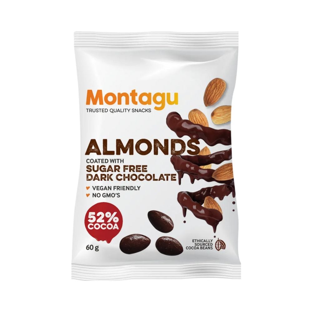 Montagu - Almonds Coated with Dark Chocolate Sugar Free  60g