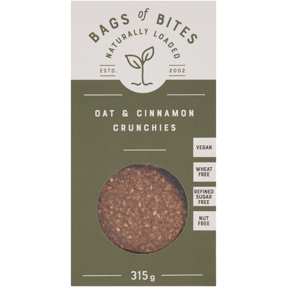 Bags of Bites - Crunchies Oat & Cinnamon 315g