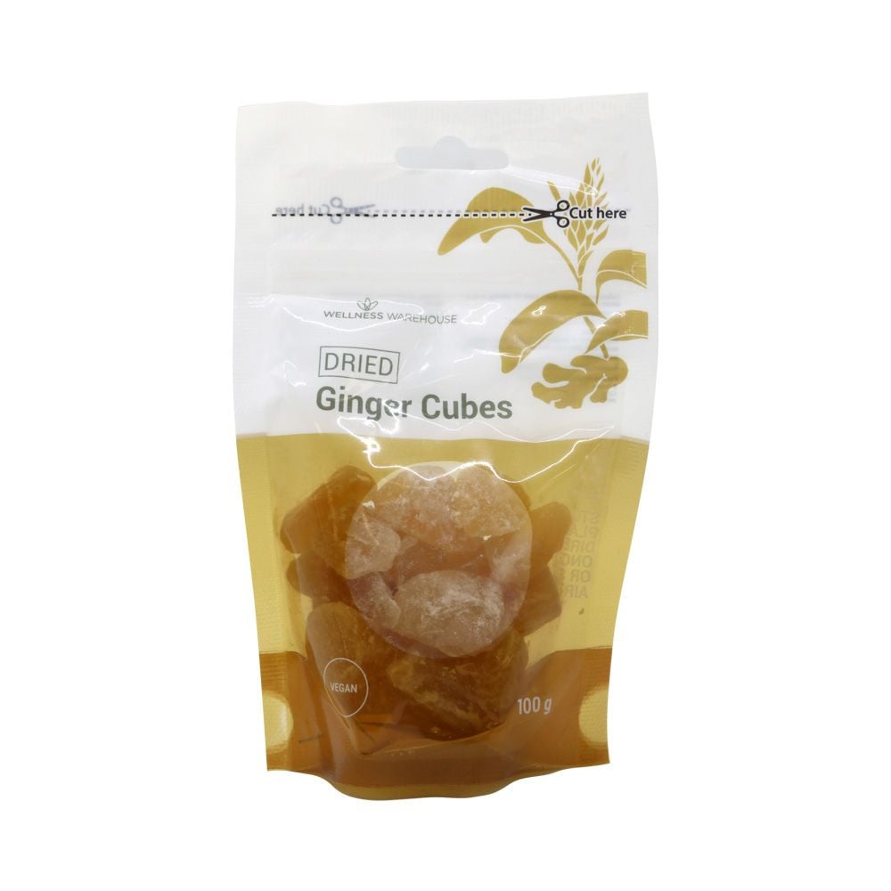 Wellness - Ginger Cubes Dried 100g