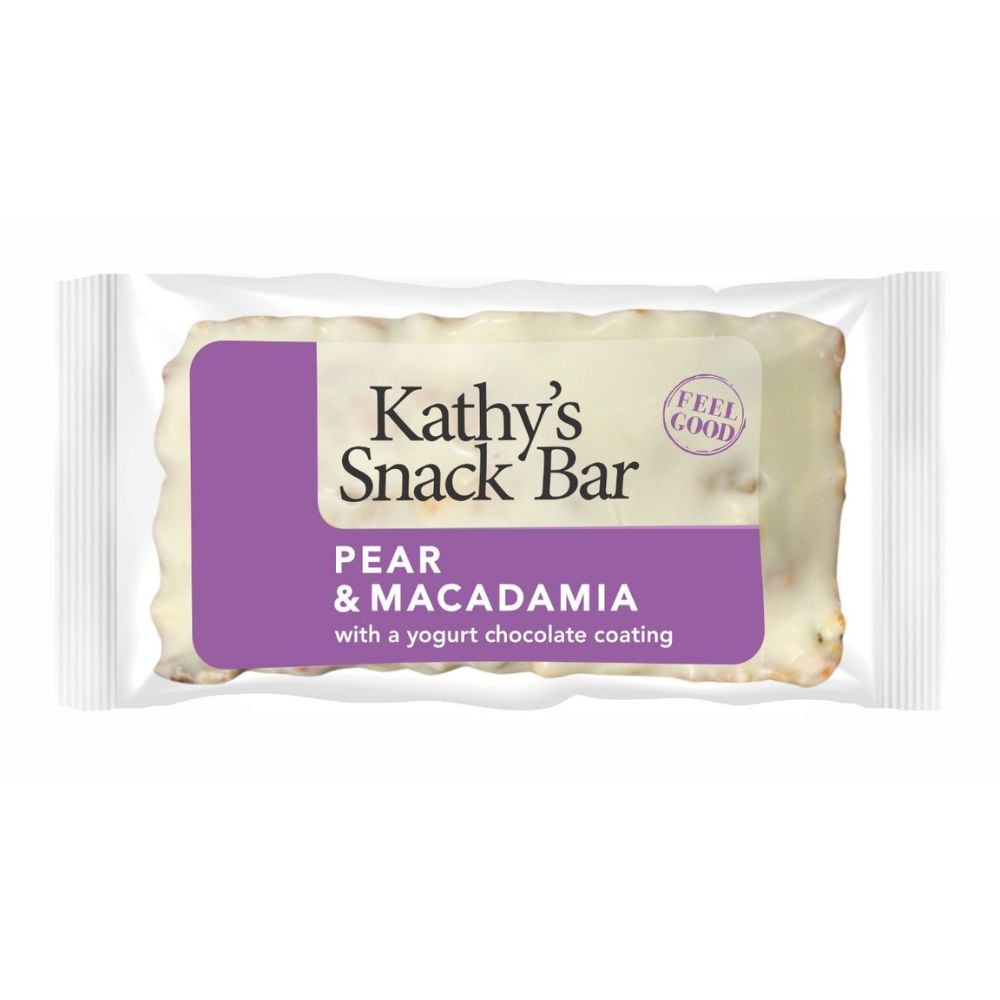 Kathy's Kitchen - Snack Bar Pear & Macadamia Yoghurt Coated 50g