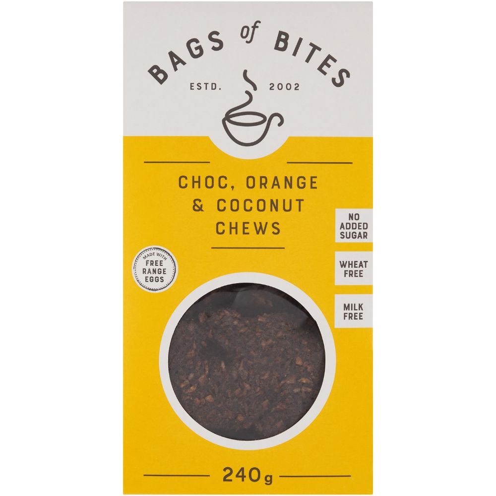 Bags of Bites - Biscuits Chocolate Orange & Coconut 240g