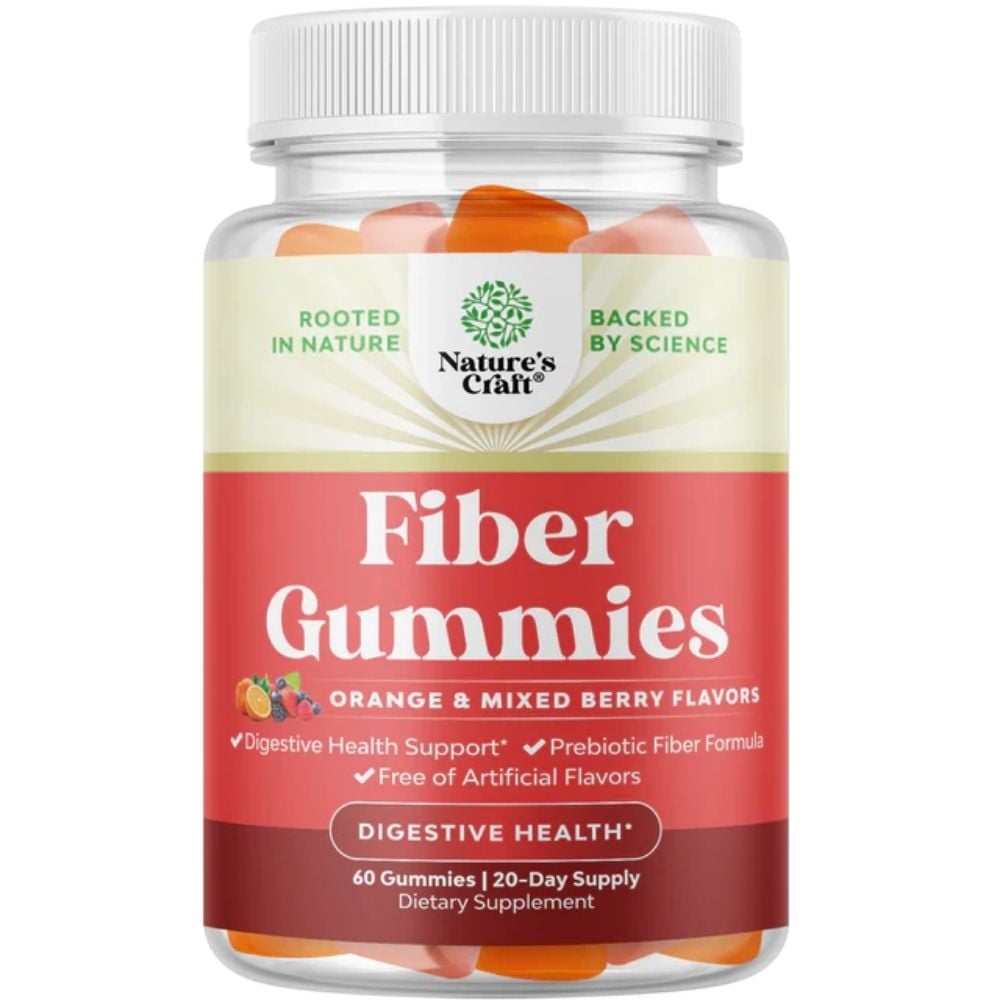 Nature's Craft - Fiber Gummies Orange & Mixed Berry 60s