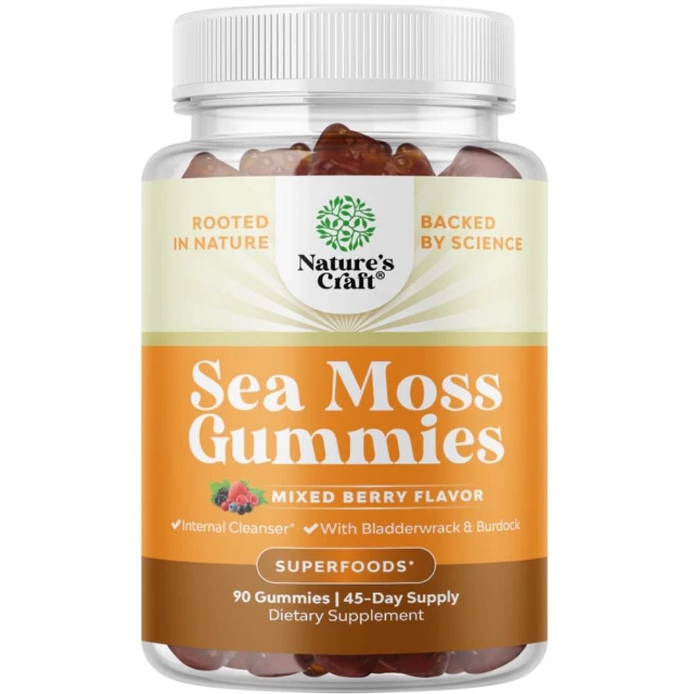 Nature's Craft - Sea Moss Gummies Strawberry & Mixed-Berry 90s