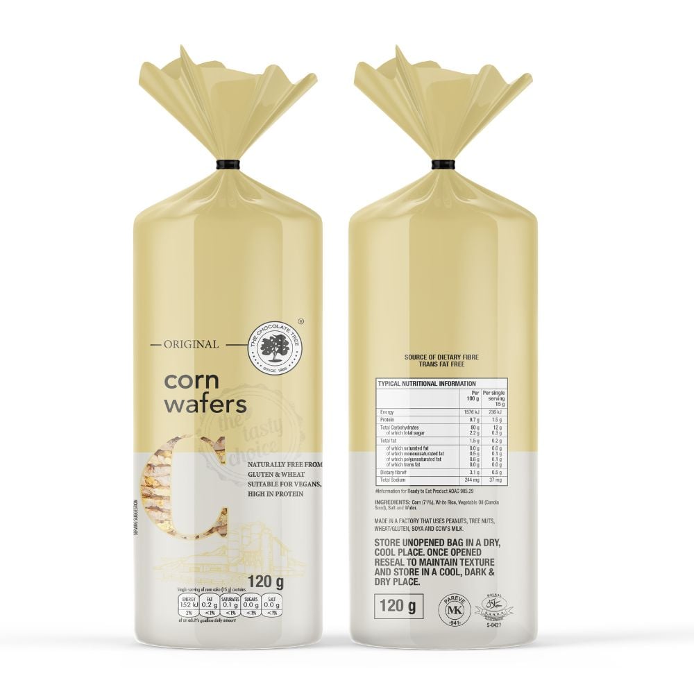 The Chocolate Tree - Corn Wafers Original 120g