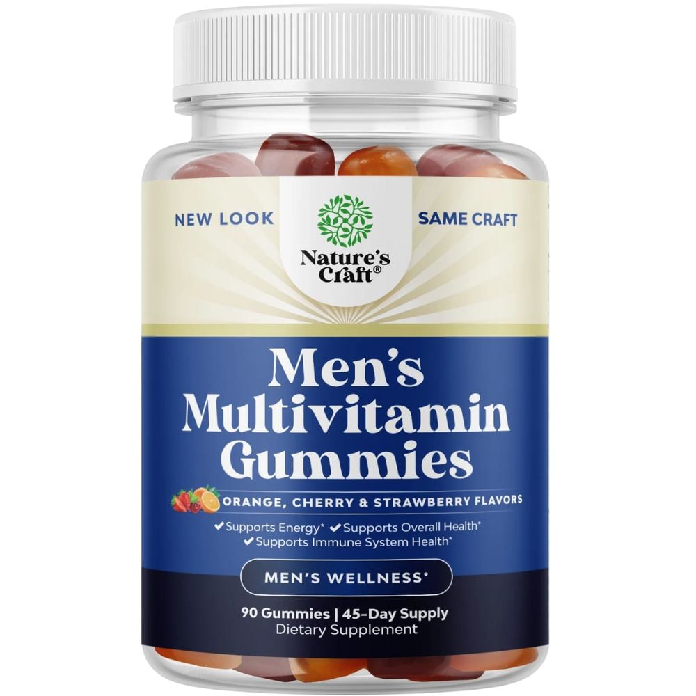 Nature's Craft - Men's Multivitamin Gummies Orange Cherry Strawberry 90s