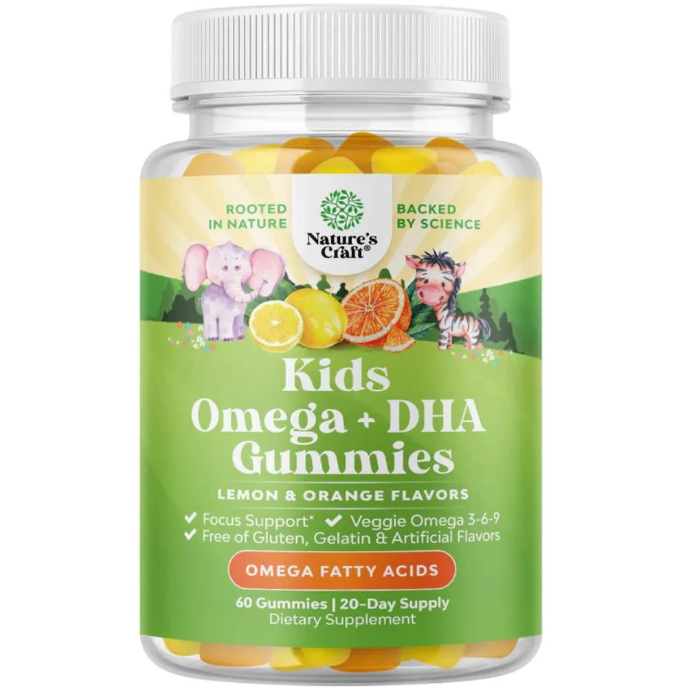 Nature's Craft - Kids Omega + DHA Gummies Lemon & Orange 60s