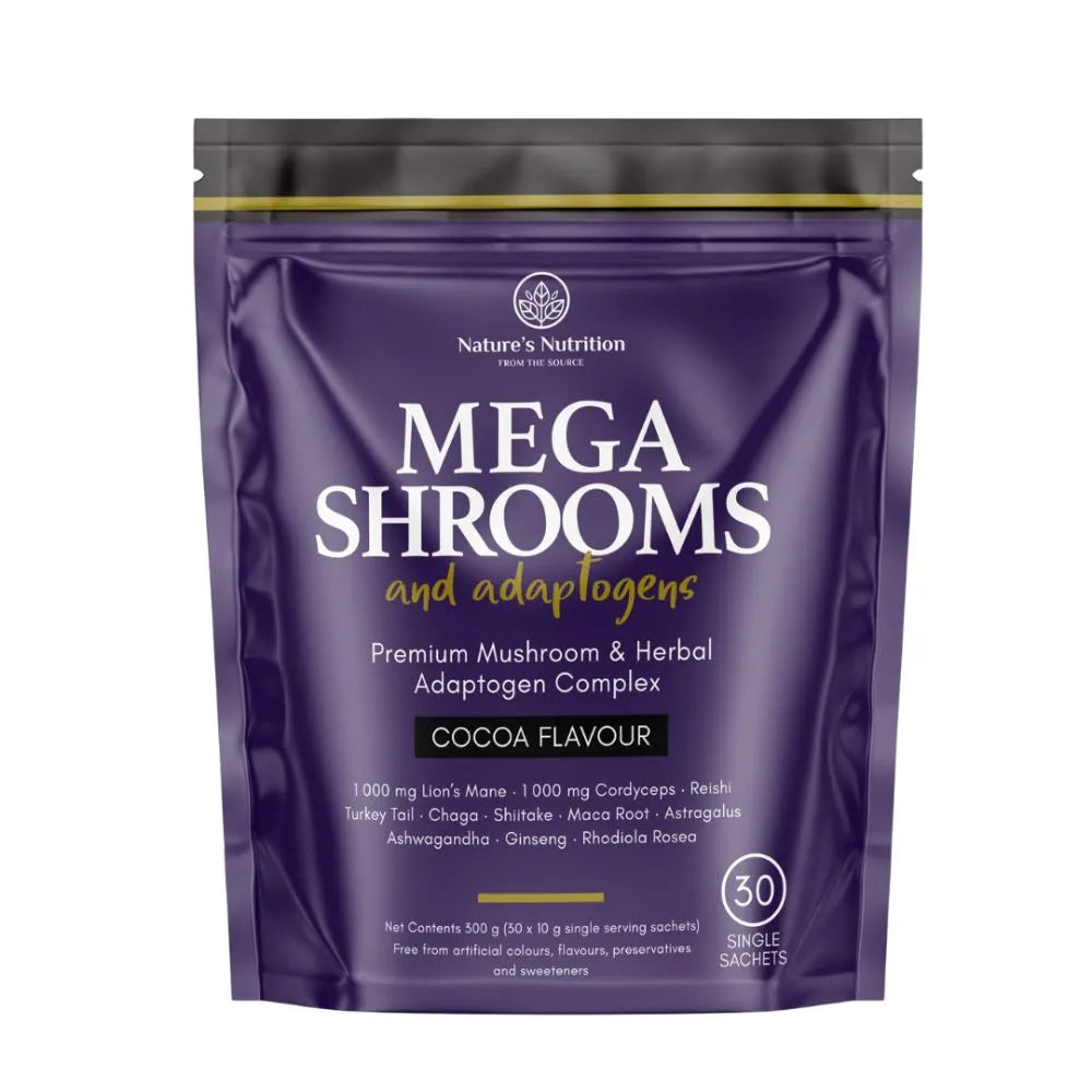 Nature's Nutrition - Mega Shrooms & Adaptogens Powder Sachets 30 x 10g