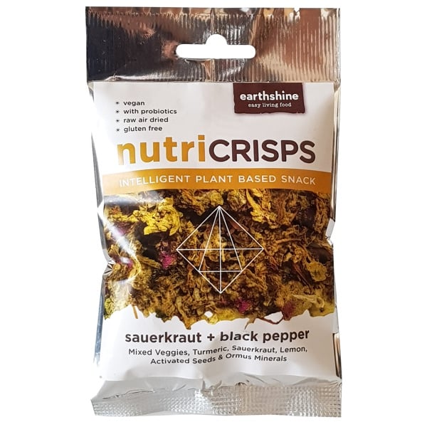 Earthshine - Nutricrisps Sauerkraut & Black Pepper 25g