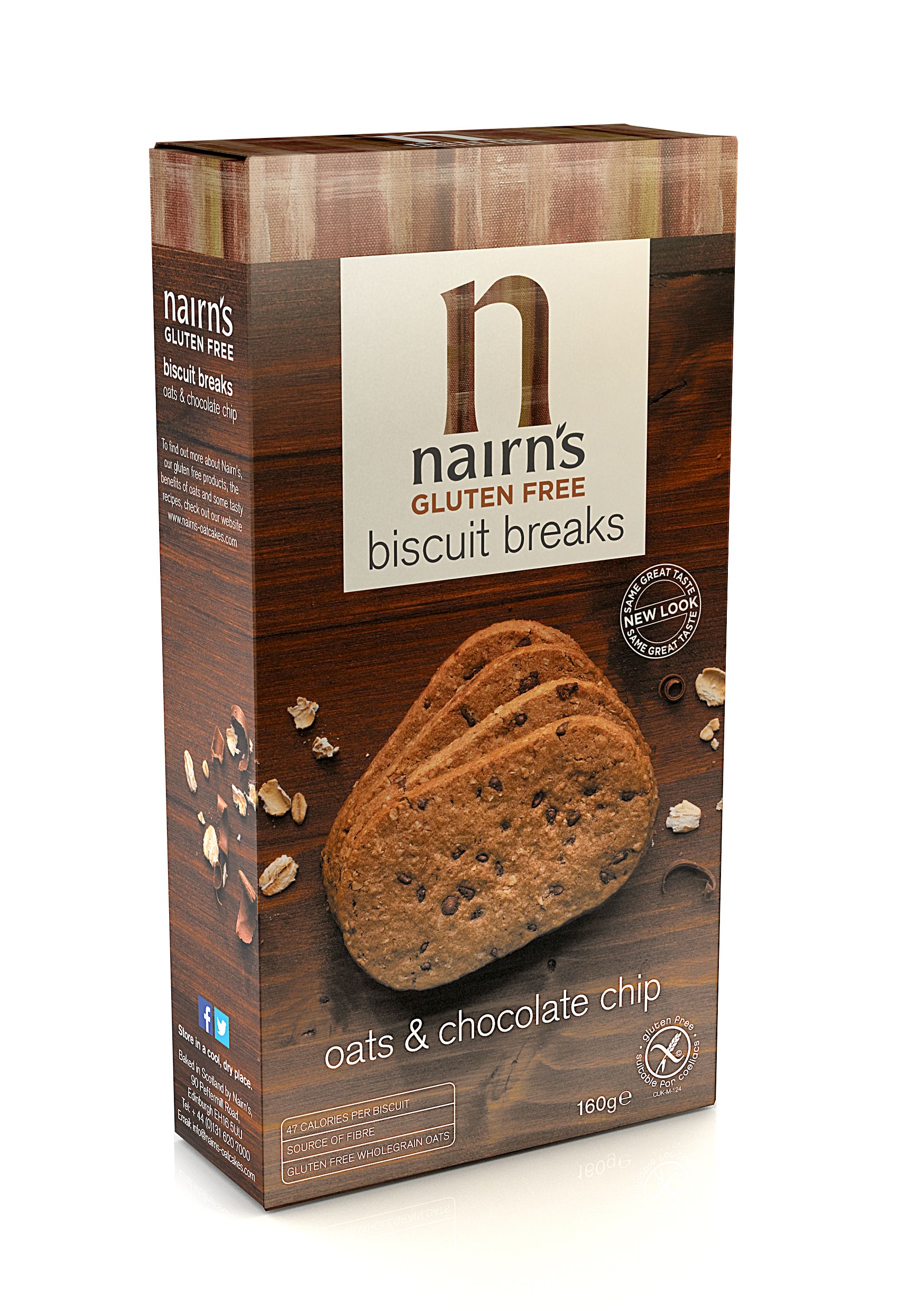 Nairns - Biscuit Breaks Oats & Chocolate Chips 160g