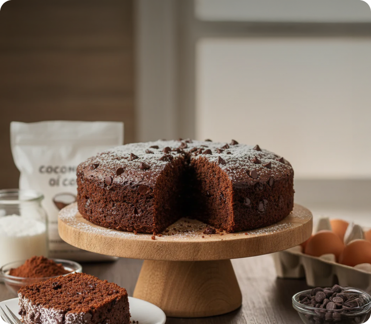 Chocolate Coconut Flour Cake