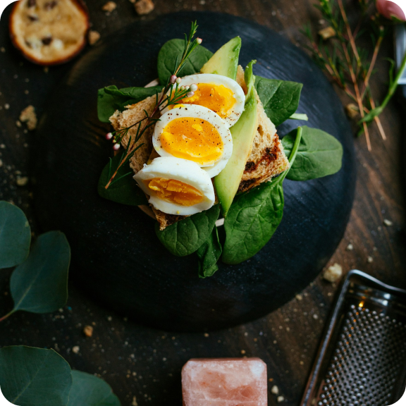 Avocado & Spinach Toast with Soft-Boiled Eggs