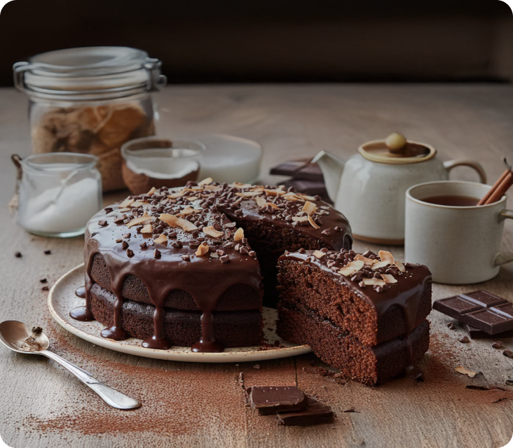 Rooibos Chai Chocolate Cake