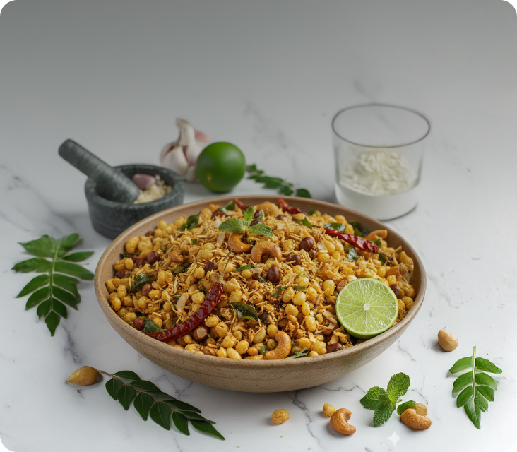 Spicy Puffed Brown Rice Borugulu