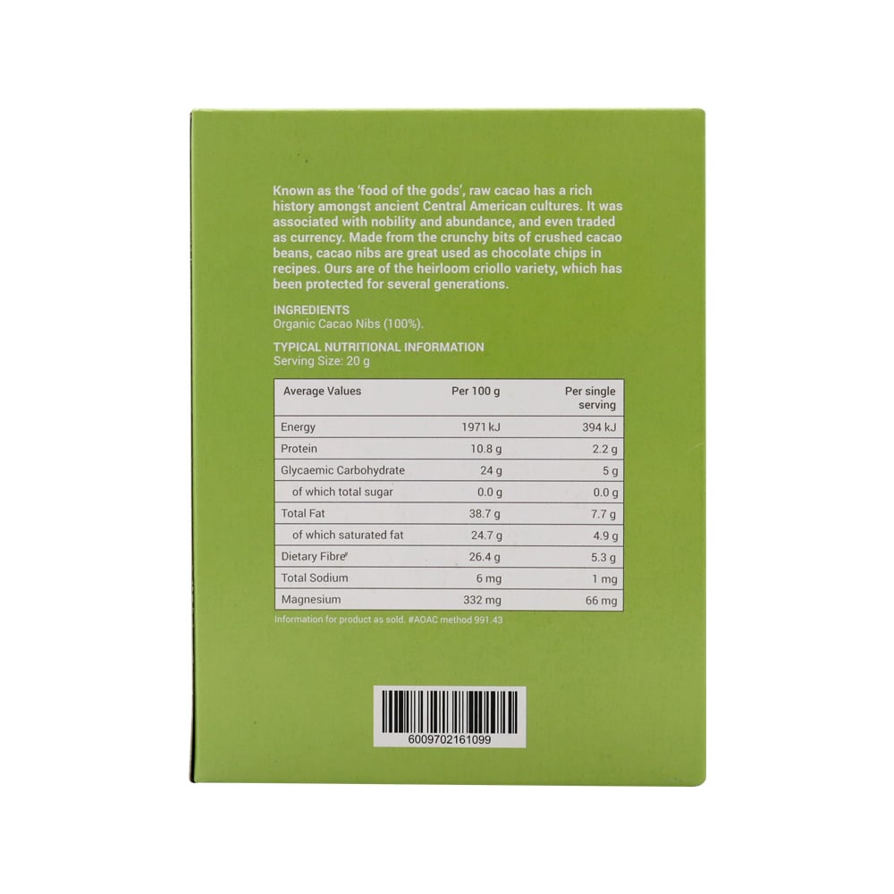 Wellness - Cacao Nibs Raw Organic 200g