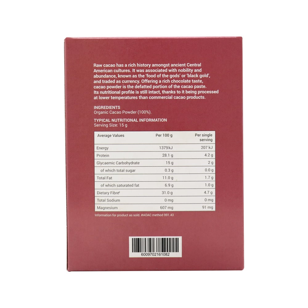 Wellness - Cacao Powder Raw Organic 200g