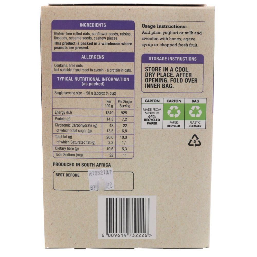 Health Connection - Muesli Gluten Free 500g