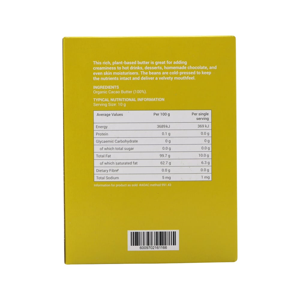 Wellness - Organic Cacao Butter Raw 200g