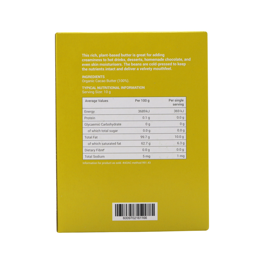 Wellness - Organic Cacao Butter Raw 200g