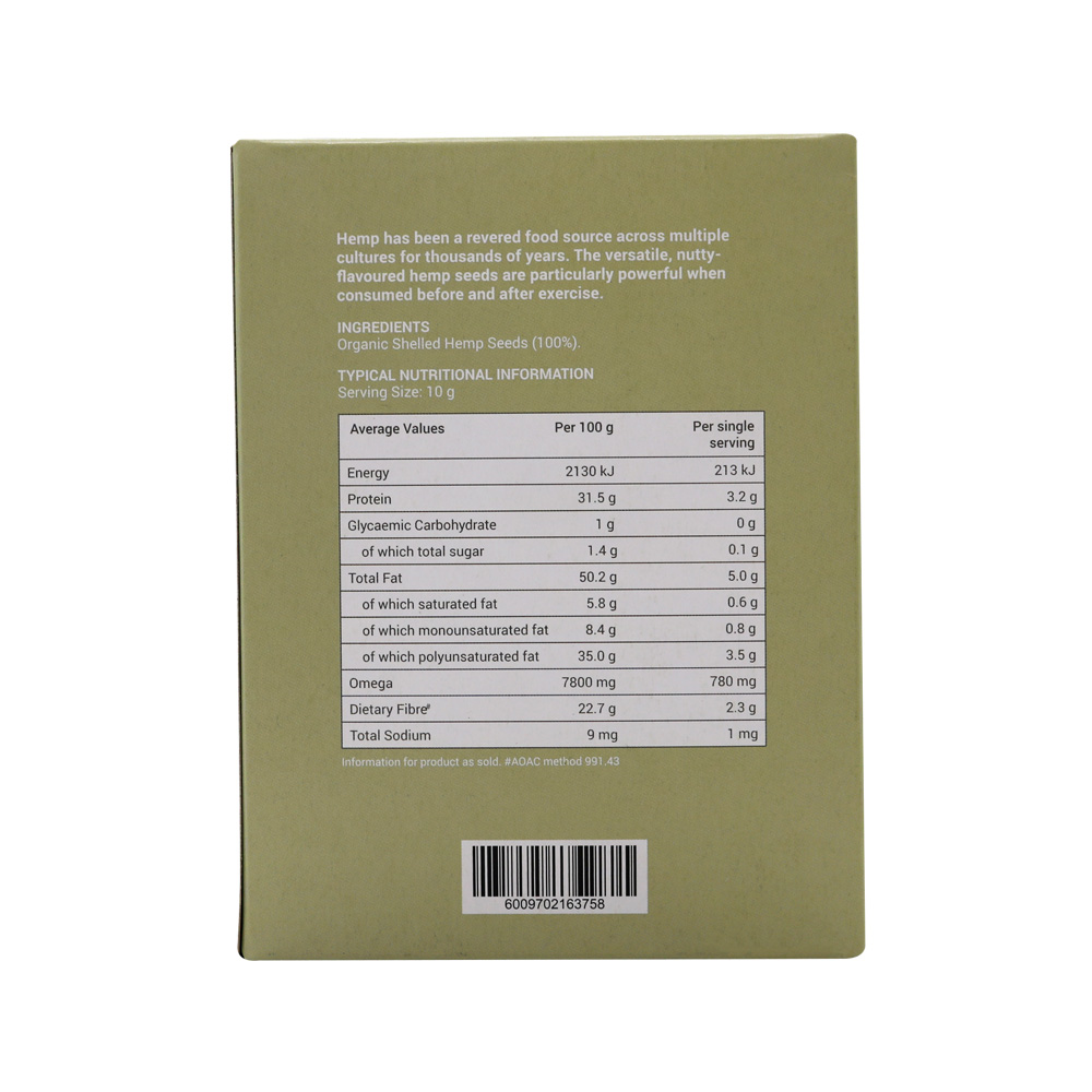 Wellness - Hemp Seeds Shelled Organic 200g