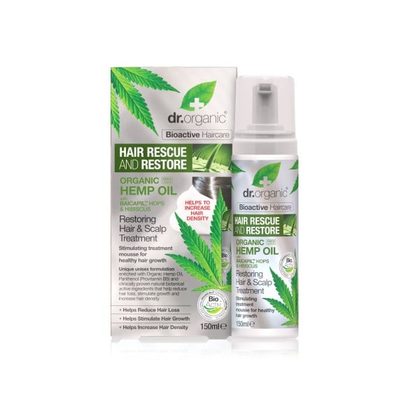 Dr Organic - Hemp Oil Hair & Scalp Treatment Mousse 150ml