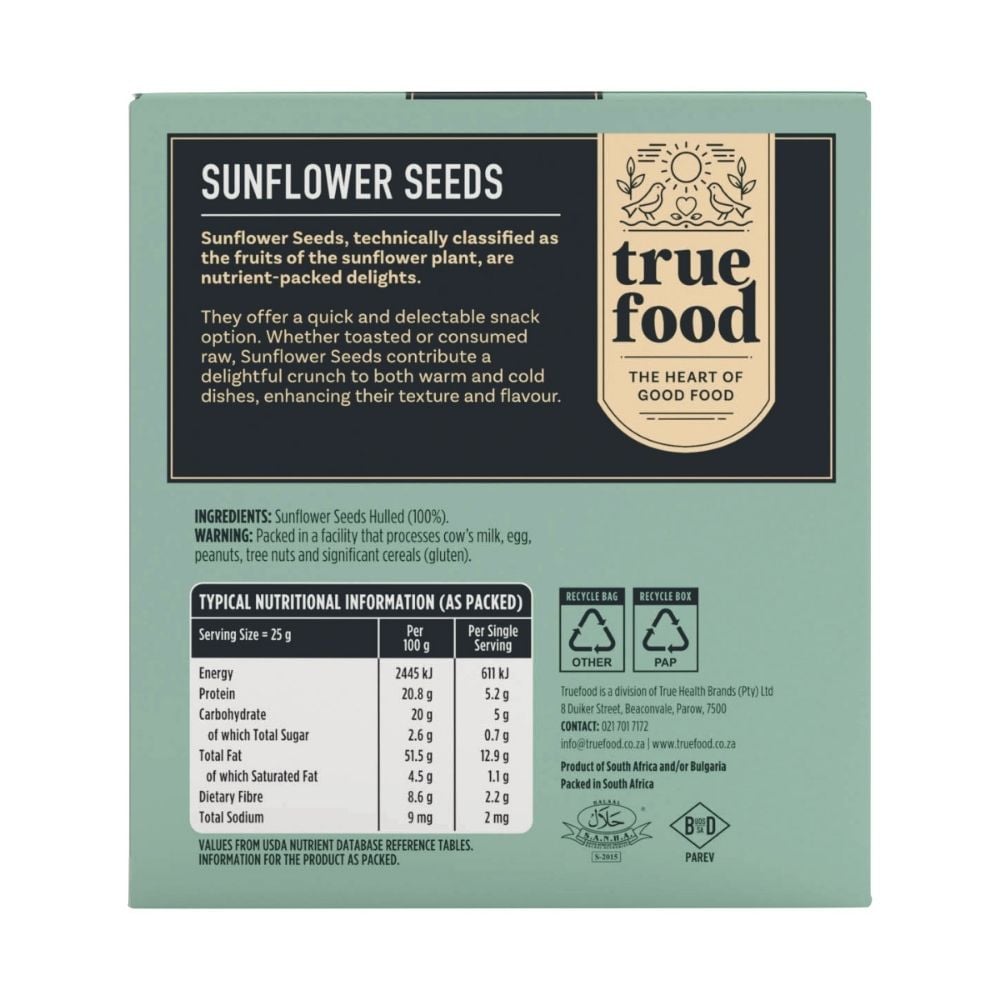 Truefood - Sunflower Seeds Hulled 400g