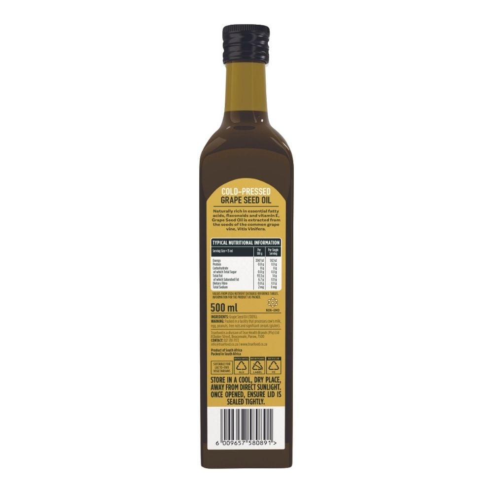 Truefood Grape Seed Cold-Pressed 500ml