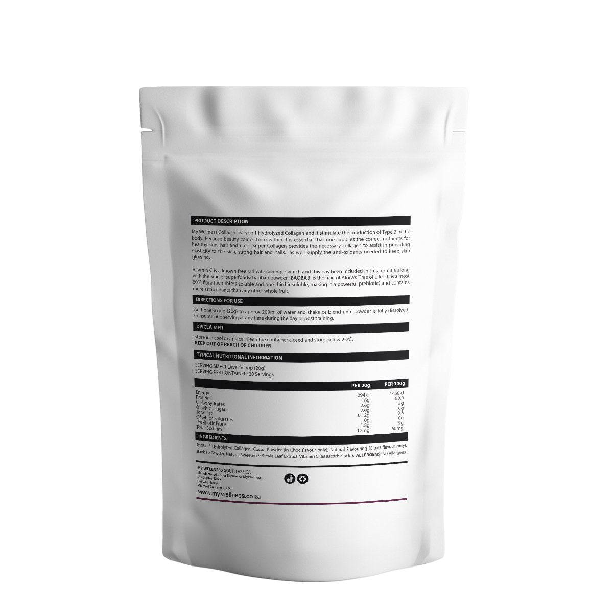 My Wellness - Collagen Protein Chocolate 400g