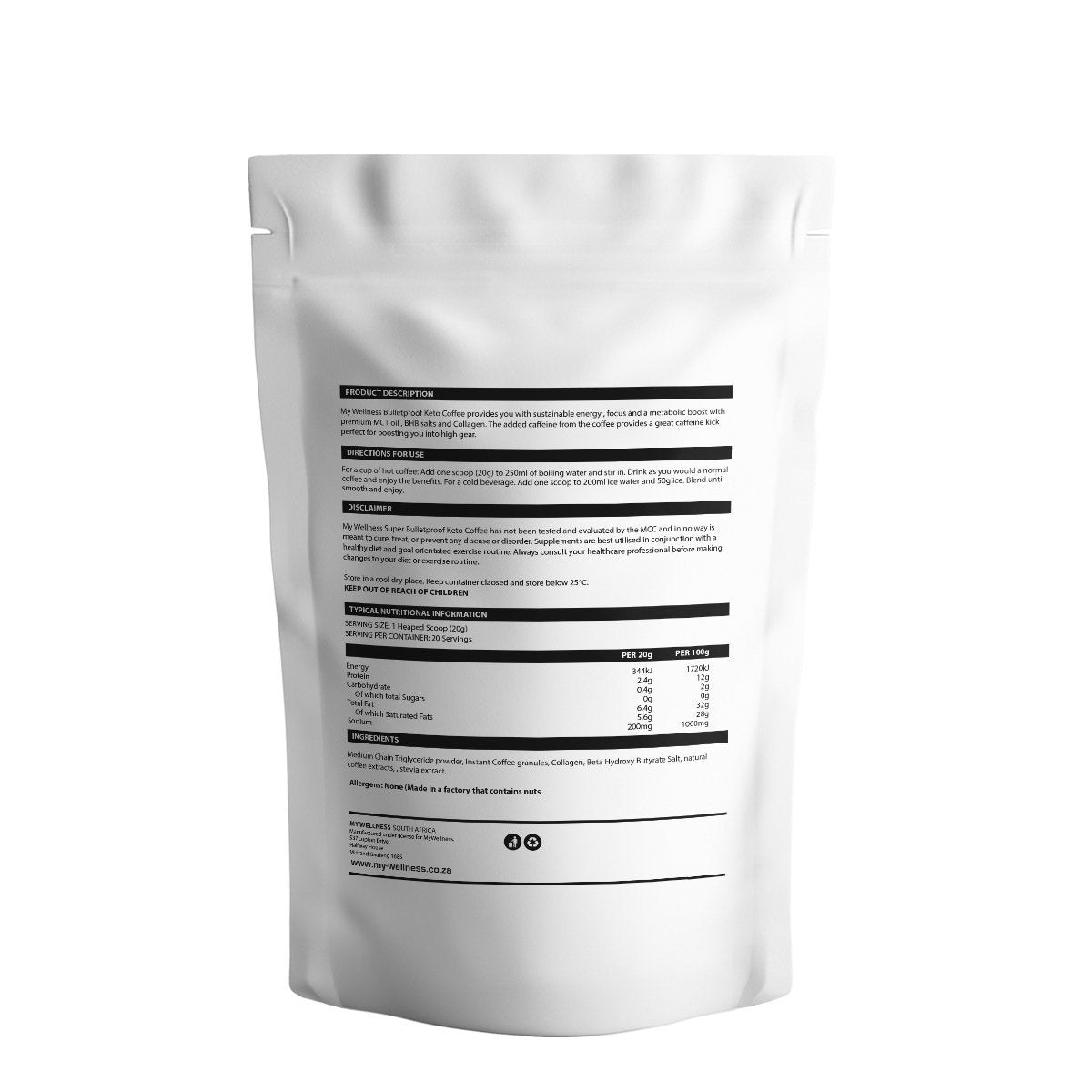 My Wellness - Bullet Proof Keto Coffee 400g