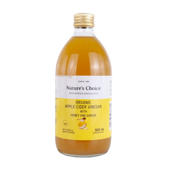 Natures Choice - Apple Cider Vinegar Ginger & Honey Unfiltered 500ml