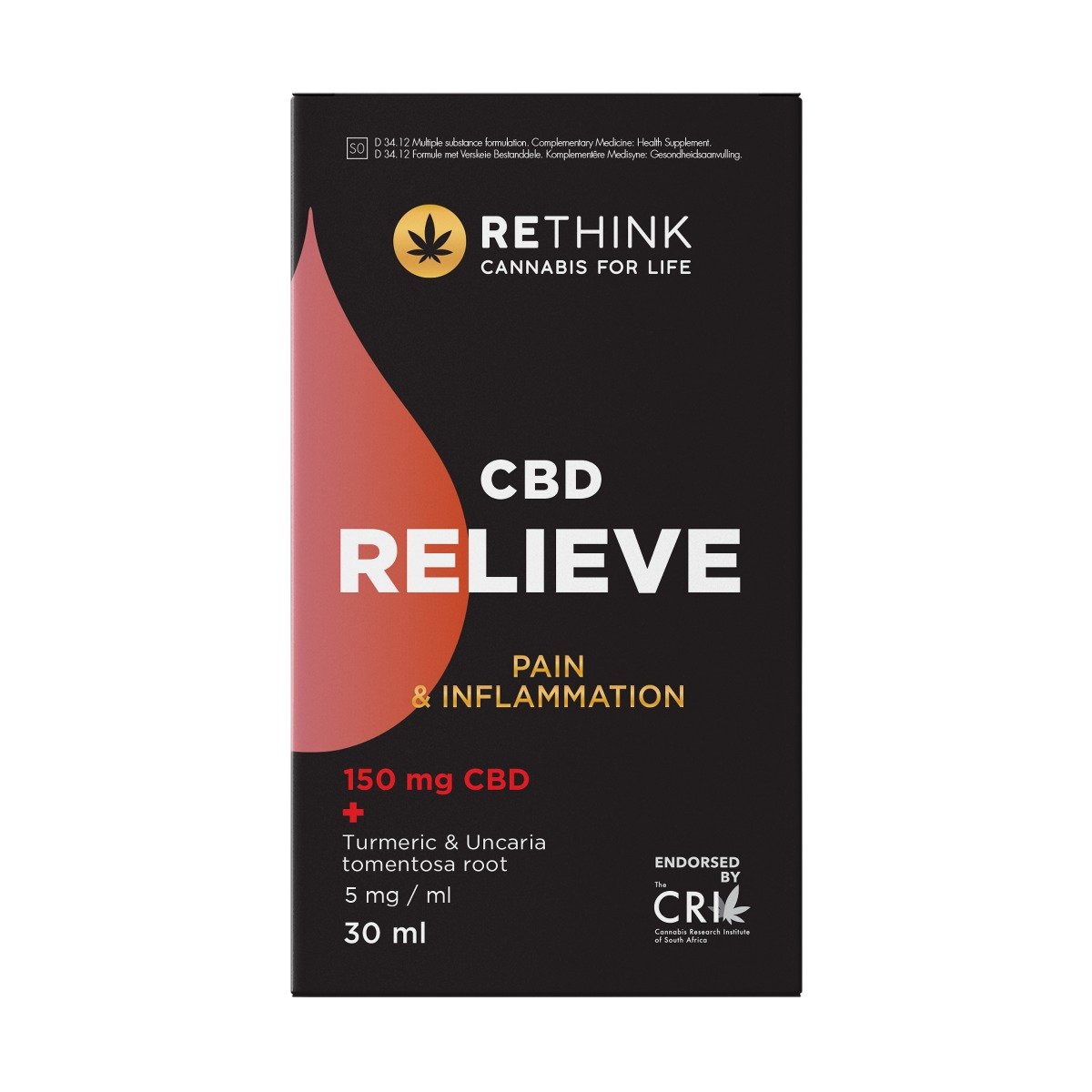 Rethink - CBD Relieve Oil 150mg 30ml