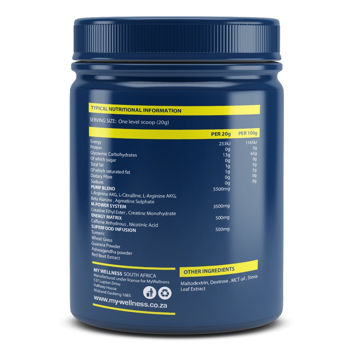 My Wellness - Mega-Pump Citrus 500g