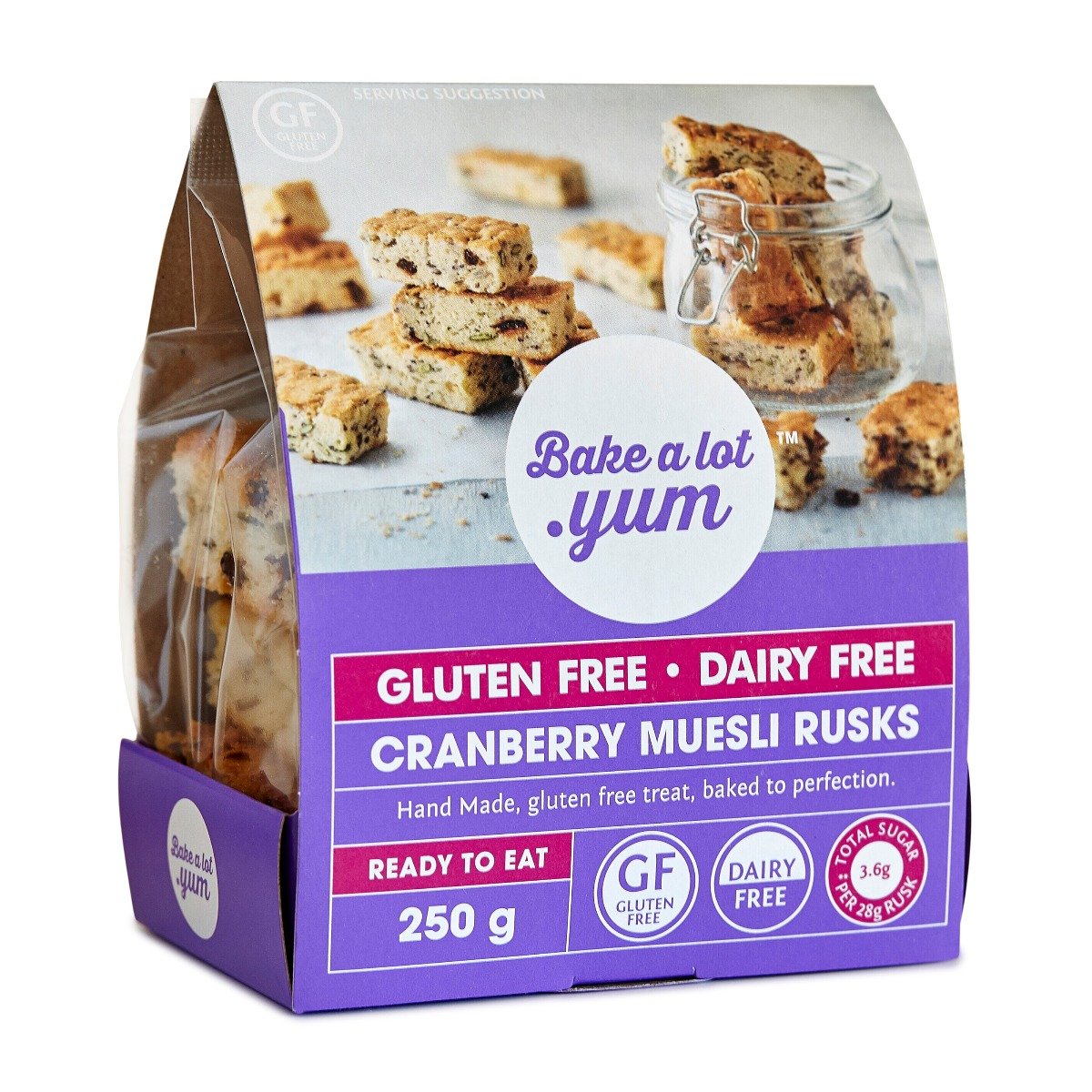 Bake A Lot Dot Yum - Rusks Cranberry Muesli 250g
