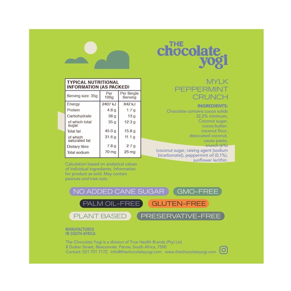 The Chocolate Yogi -  Mylk Peppermint Crunch 35g