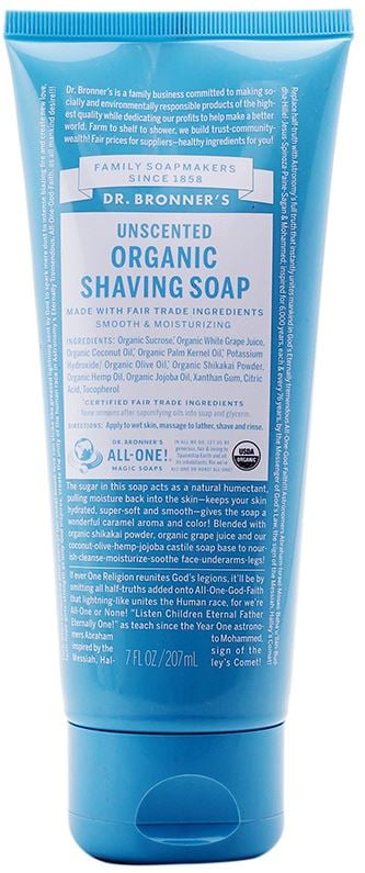Dr Bronner - Organic Shaving Soap Unscented 207ml