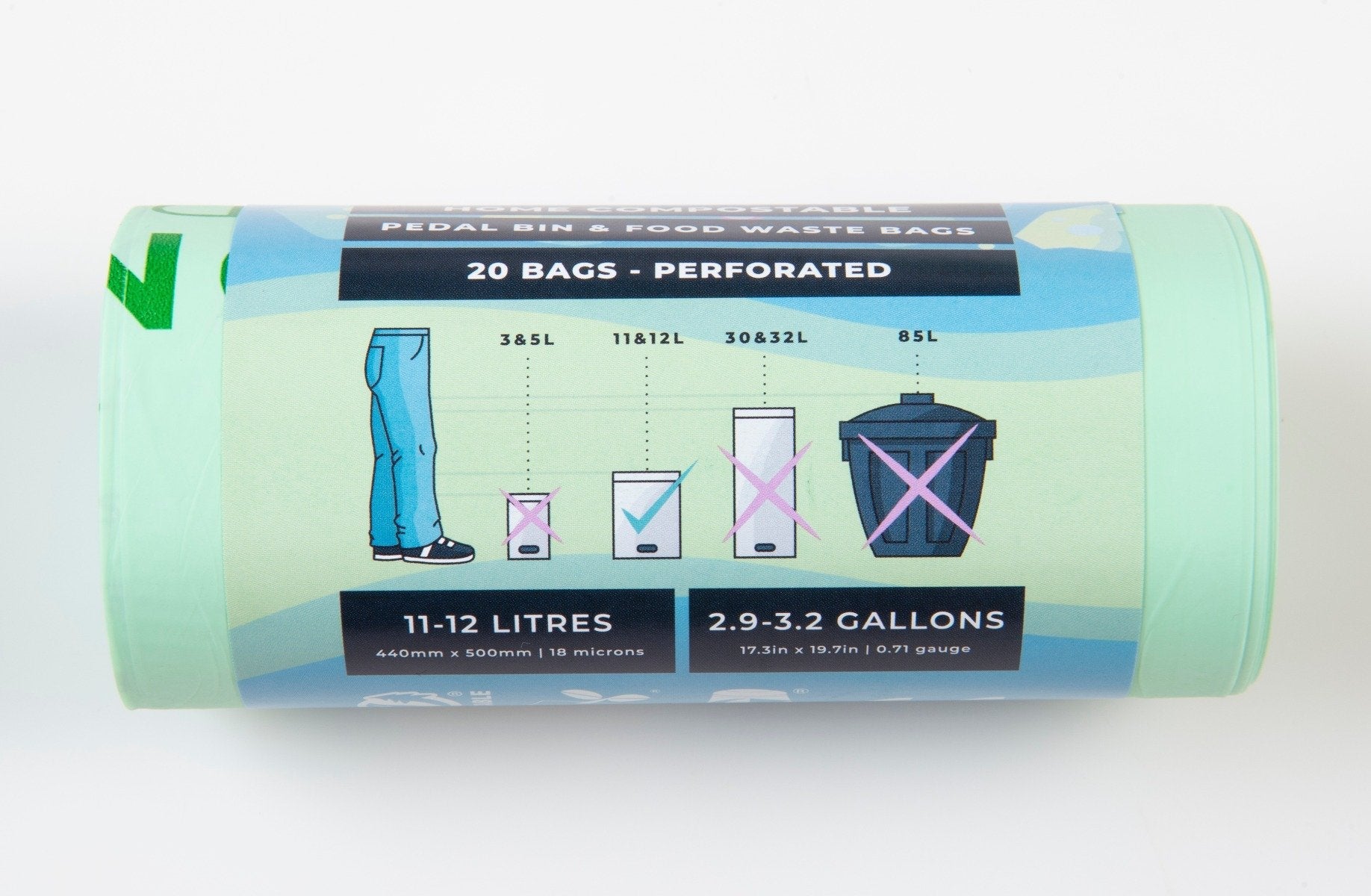 Bonnie Bio - Home Compostable Pedal Bin Bags 11-12L 20s