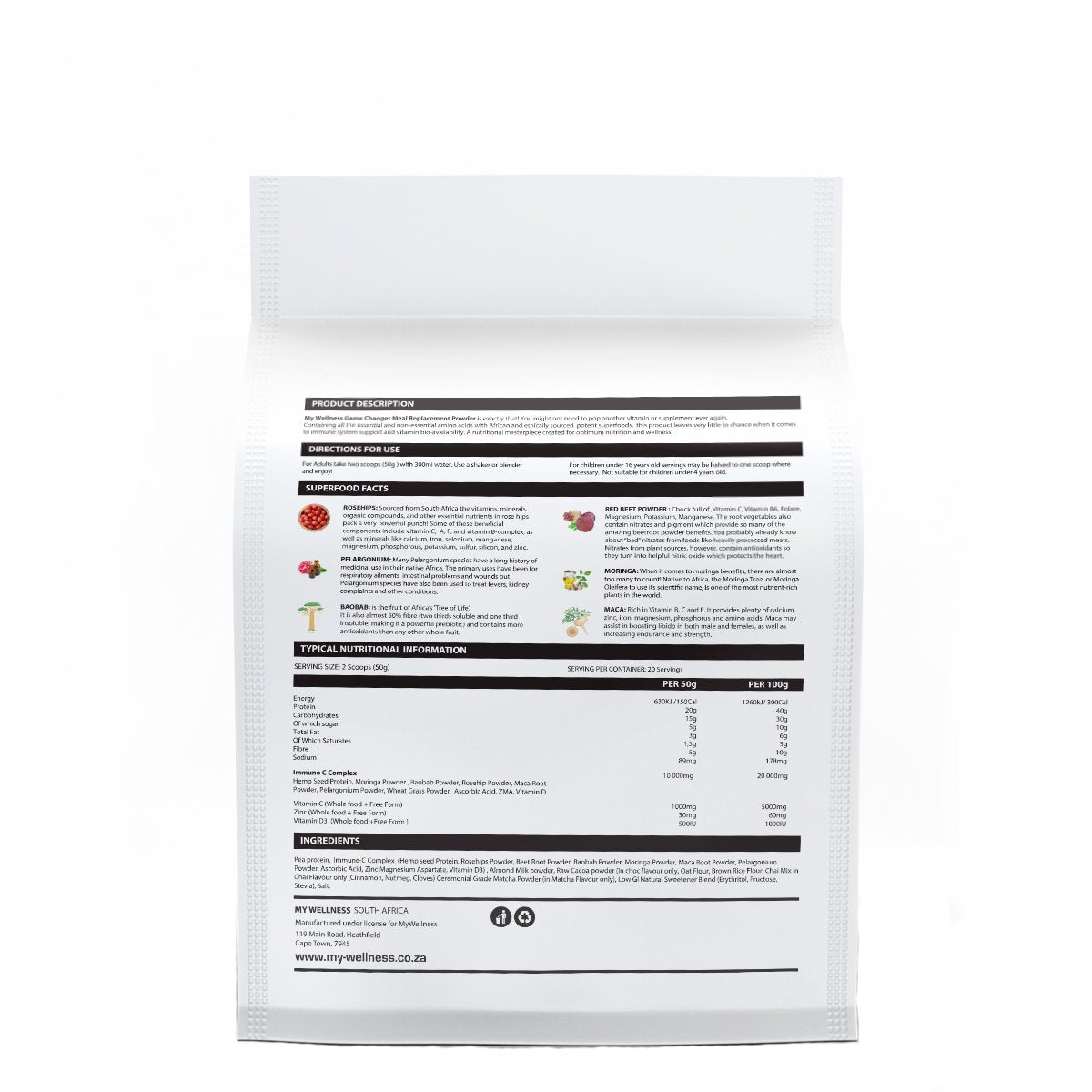 My Wellness - Game Changer Meal Replacement Chocolate 1kg