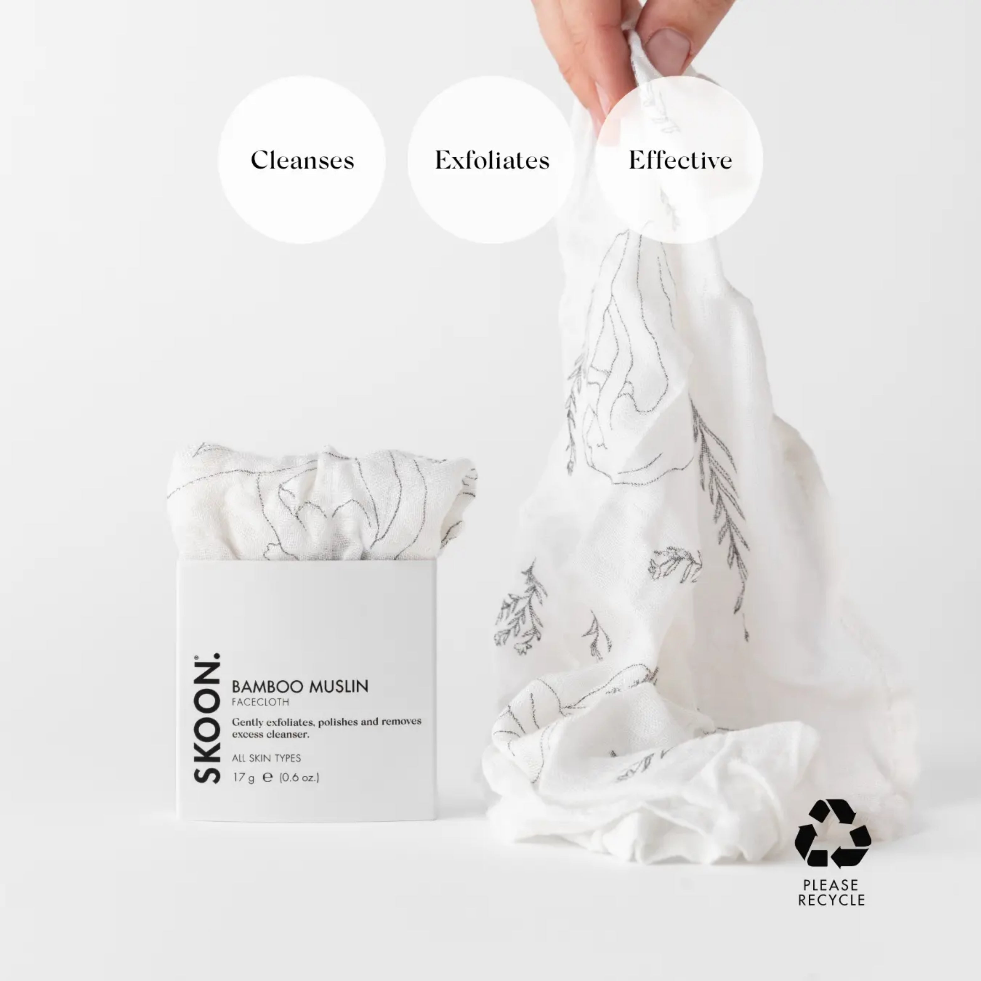SKOON - Bamboo Muslin Facecloth Dayfeels Design