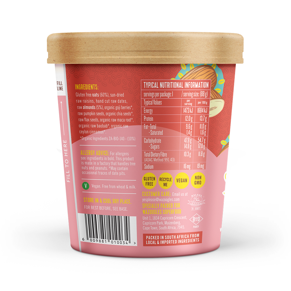 Wazoogles - Muesli Oat Pot Goji & Almond 88g