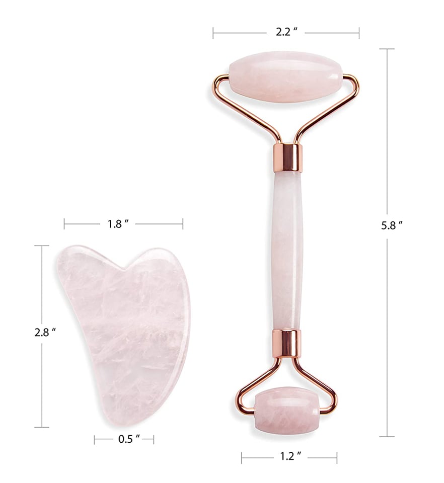 Celluvac - Rose Quartz Facial Roller & Gua Sha