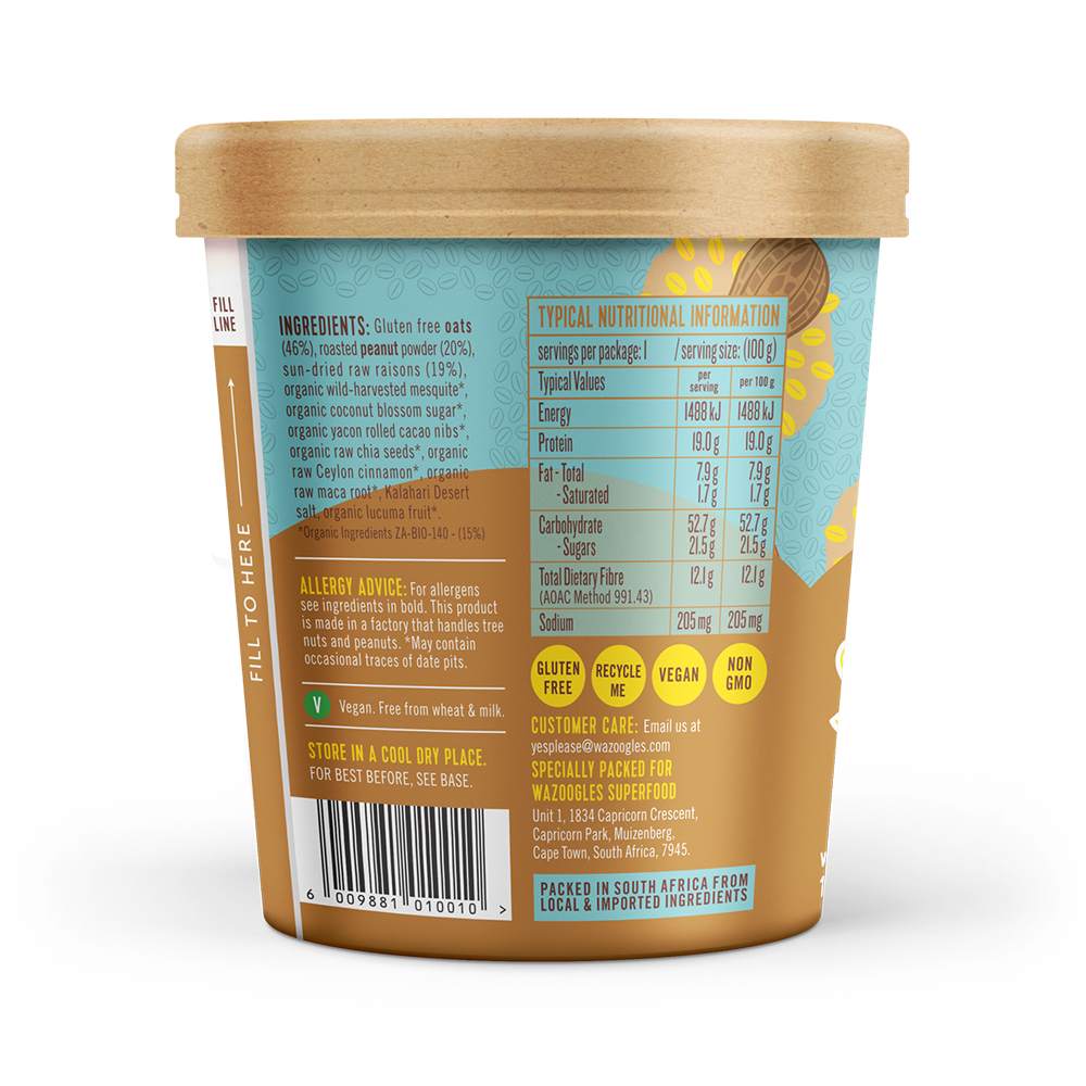 Wazoogles - Oat Pot Peanut Butter & Jam 100g